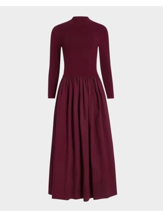 Marie Oliver Dresses & Skirts - Marie Oliver Barrett Dress XS Mixed Media Pockets Maroon Earthy Goth Minimalist